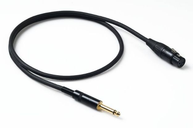 Picture of Proel  Mic Lead  FXLR > TS  5m  Spiral Shield  BLACK