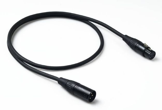 Picture of Proel  Mic Lead  FXLR > MXLR  1 Metre  Spiral Shield  BLACK