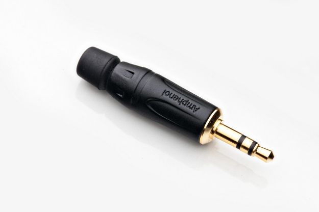 Picture of Amphenol 3.5mm TRS Stereo Jack Connector Cord Plug  GOLD