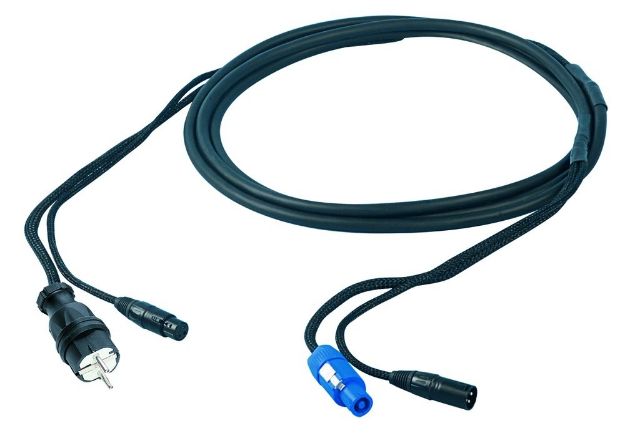 Picture of Proel  10A Mains Lead+Signal  PCON+MXLR > TAPON+FXLR  10m