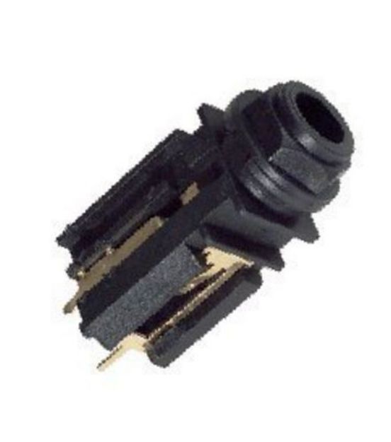 Picture of Stereo Jack Connector  6.3mm  PCB Mount+Switch  FEMALE