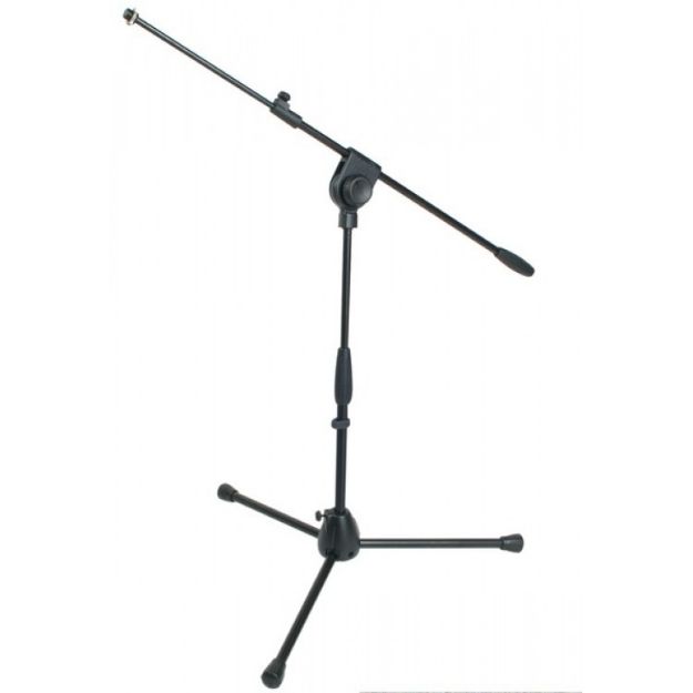 Picture of Proel  Floor Mic Stand  Short+Adjustable Boom  BLACK