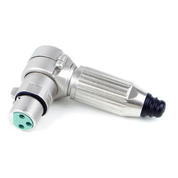 Picture of Switchcraft XLR Connector  3 Pin  Cord Plug 90º  FEMALE