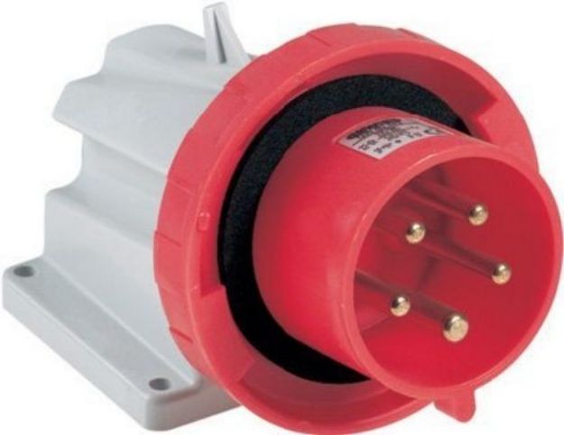 Picture of 32A Mains Connector  3Ø  415V  Panel Mount  MALE