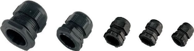 Picture of Cable Strain Relief  Gland  9 > 14mm  BLACK