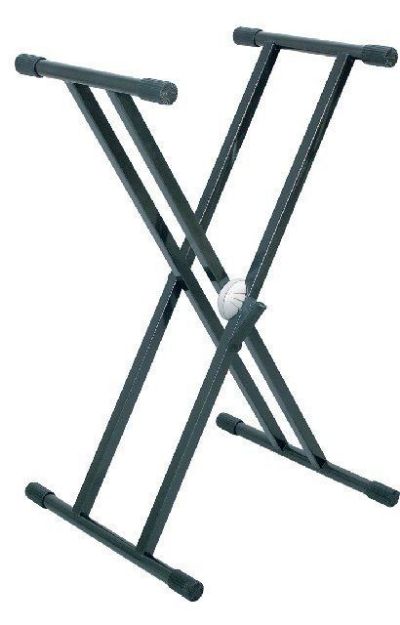 Picture of Proel  Keyboard Stand  Single Tier  Double Brace  HEAVY DUTY