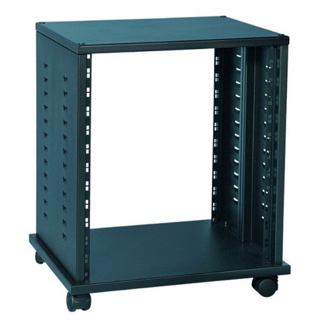 Picture of Proel Steel 19" Rack  12U  Side Vents + Castors  BLACK