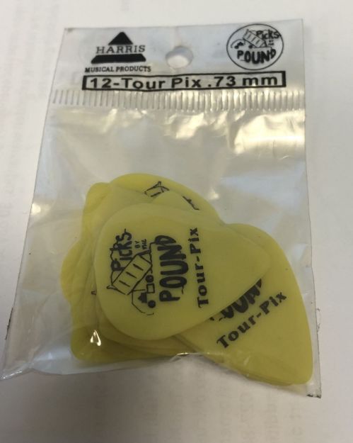 Picture of Harris Music Guitar Picks 12 Pack Yellow 0.73mm
