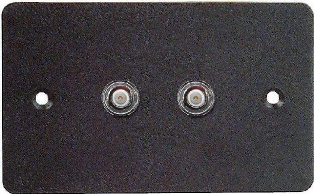 Picture of Wall Connector Plate 2 x BNC EMPTY Steel BLACK