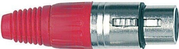 Picture of XLR Connector  3 Pin  Cord Plug  FEMALE  RED