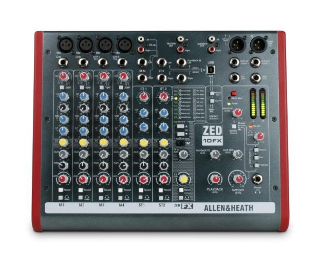 Picture of ZED10FX Mixer  4 Mono+2 Stereo  1 Aux 2-Track USB Interface