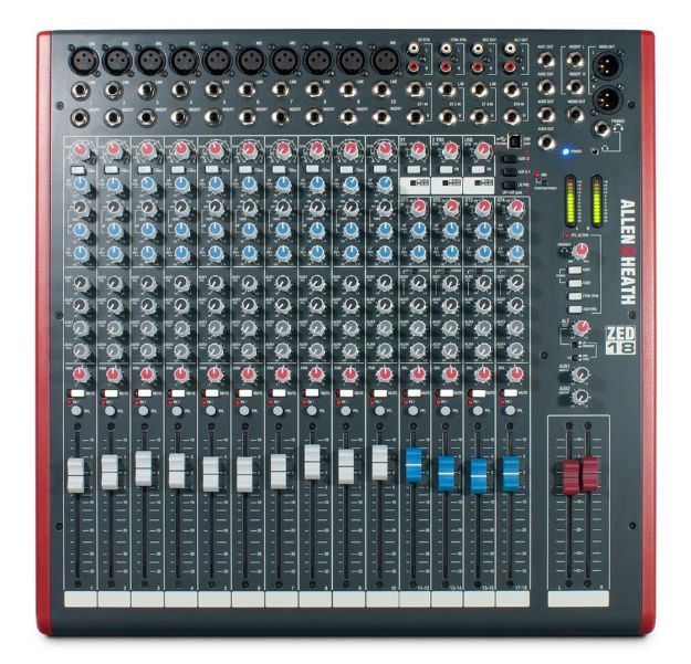 Picture of ZED18 19" Rack Mixer  10 Mono+4 Stereo  4 Aux  USB Interface