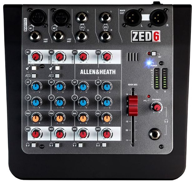 Picture of ZED6 Mixer  2 Mono+2 Stereo