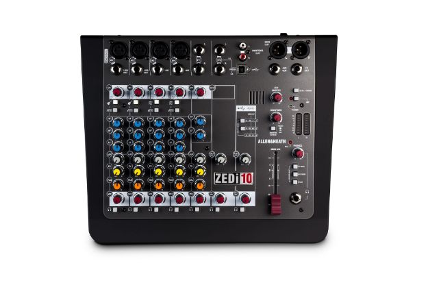 Picture of ZEDi 10 Mixer  4 Mono+2 Stereo  2 Aux  4Track USB Interface