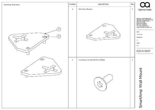 Picture of Optimal Wall / Desktop mount kit for SmartAmp