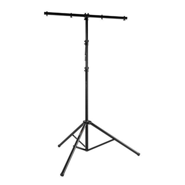 Picture of Aluminum lighting stand with an horizontal “T” bar