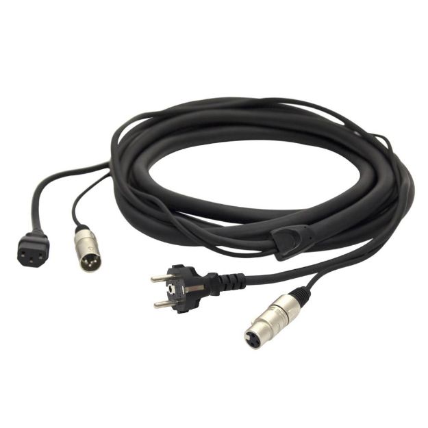 Picture of Proel  10A Mains Lead+DMX Cable  FIEC+MXLR > TAPON+FXLR  10m