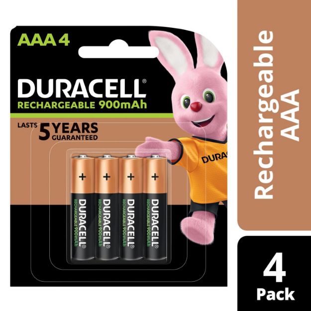 Picture of Duracell NiMH Battery  1.5V AAA Size Rechargeable 4 Pack