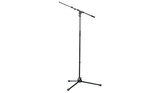 Picture of K&M  Floor Mic Stand  Tall+Boom  BLACK