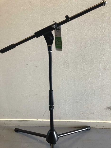 Picture of K&M  Floor Mic Stand  Short+Boom  BLACK