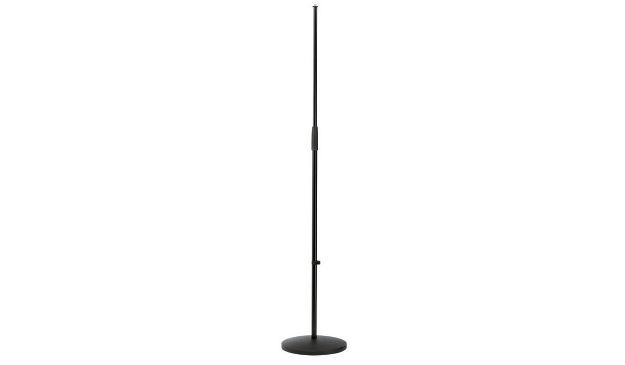 Picture of K&M Floor Mic Stand ROUND Base Tall BLACK