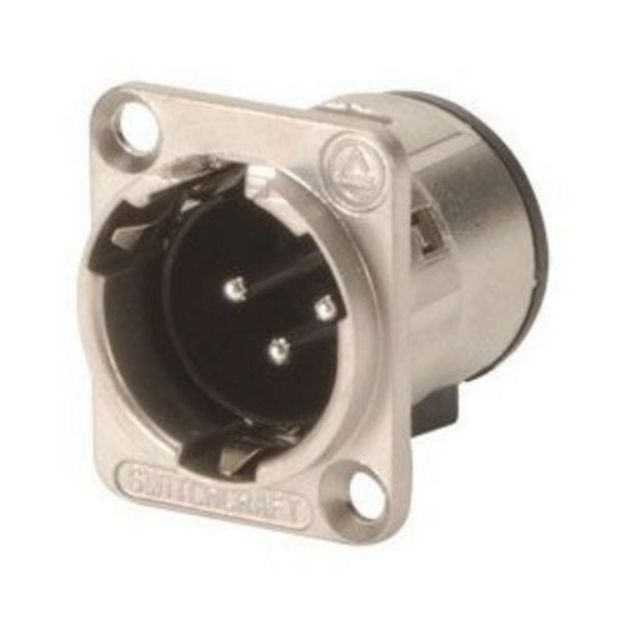 Picture of Switchcraft XLR Panel Mount (Male) - 3 pole NICKEL