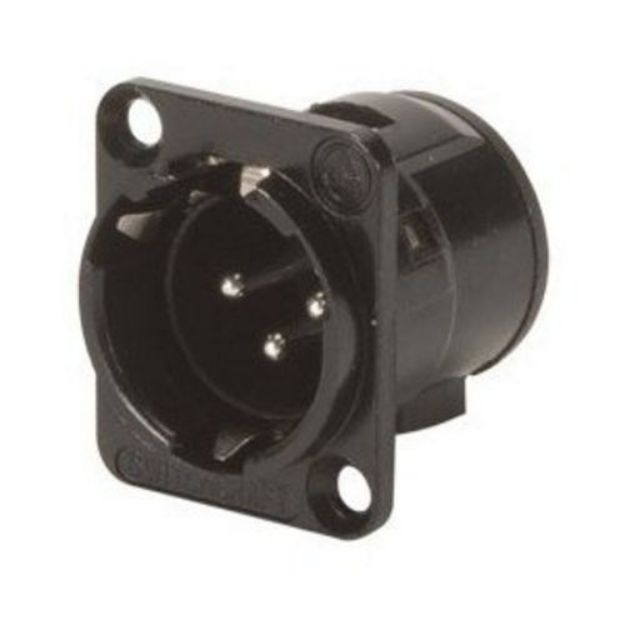 Picture of Switchcraft XLR Panel Mount (Male) - 3 pole BLACK