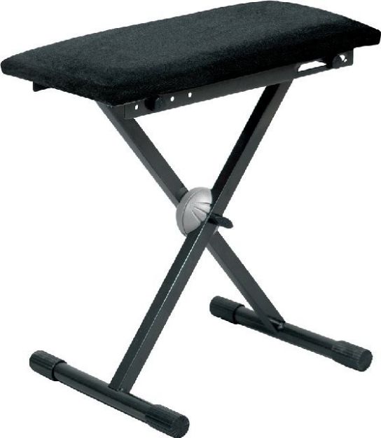 Picture of Proel  Keyboard Bench  Padded Velvet Seat  BLACK