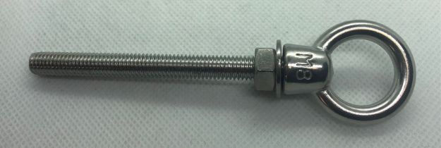 Picture of Cast stainless Steel Eye Bolt  M8  80mm Thread length