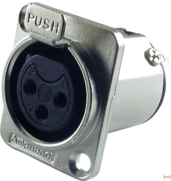 Picture of Amphenol XLR Panel Mount (Female) - 3 pole NICKEL