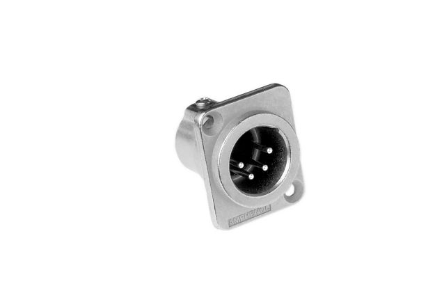 Picture of Amphenol XLR Panel Mount (Male) - 4 pole NICKEL