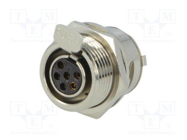 Picture of Amphenol Mini XLR Connector  6 Pin  Chassis Socket  FEMALE