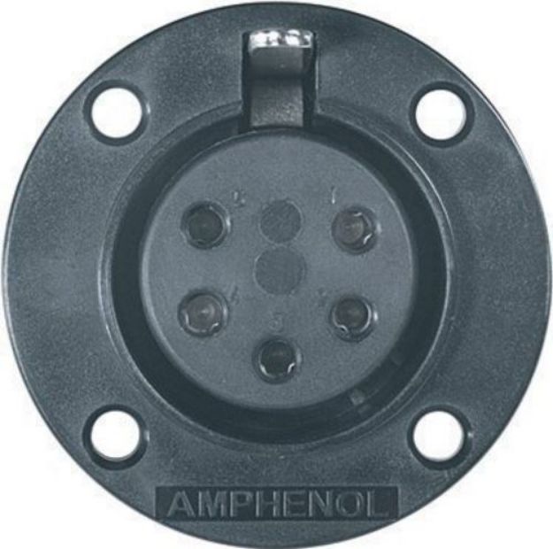 Picture of Amphenol  EP Connector  5 Pin  Panel Mount  FEMALE