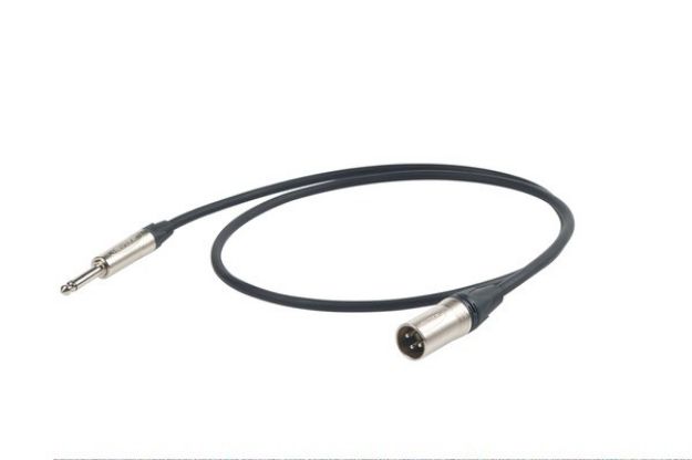 Picture of Proel  XLR Input Lead  MXLR > TS  5m  95% Braid Shield  BK