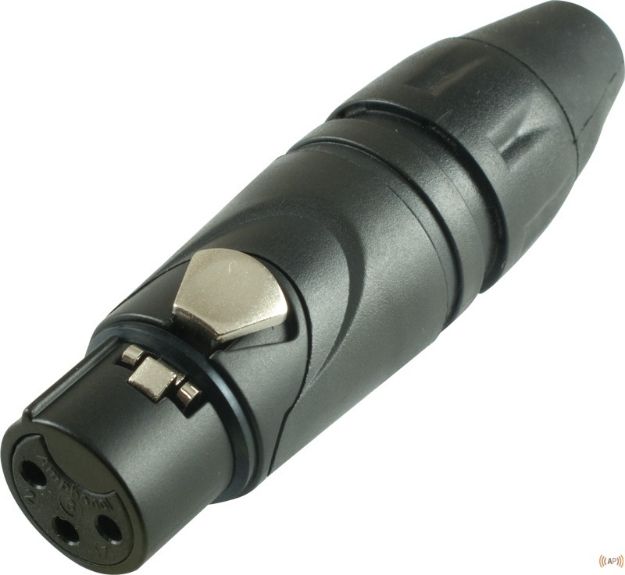 Picture of Amphenol XLR Connector Female 3 Pin  Cord Plug  GOLD  BLACK