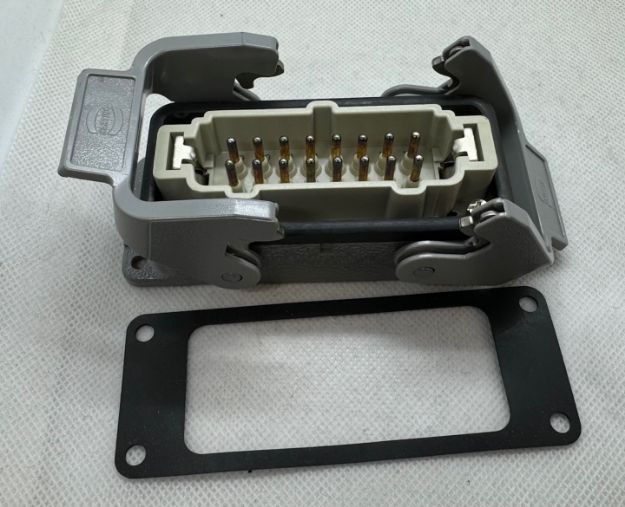 Picture of Harting Connector  HART 16  Panel Mount  MALE