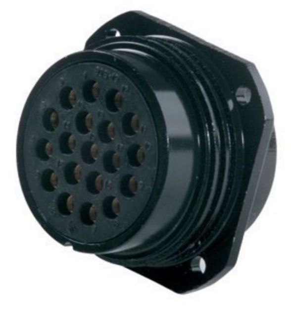 Picture of Socapex Connector  19 Pin  Panel Mount  FEMALE