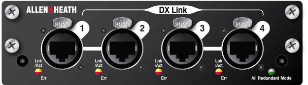 Picture of A&H DX Link card, 128 in, 128 out, 4 DX ports