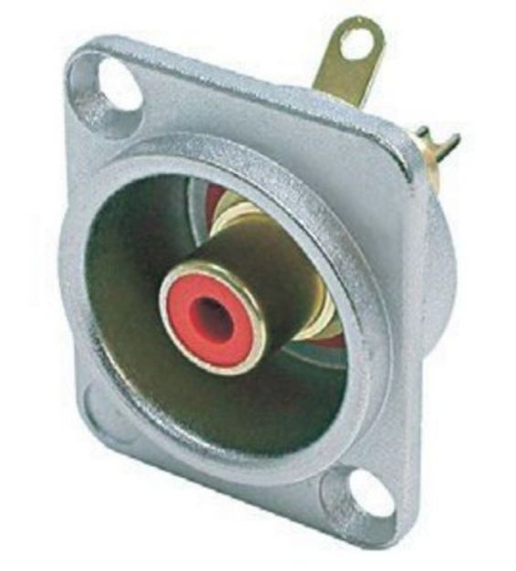 Picture of RCA Connector Panel Mount FEMALE RED