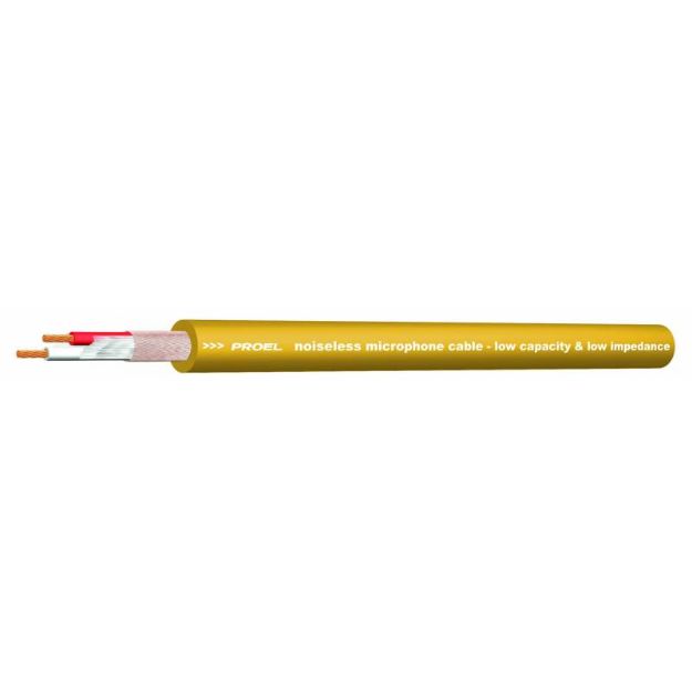 Picture of Proel  Bulk Mic Cable  90% Spiral Shield  YELLOW