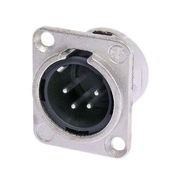 Picture of Neutrik  XLR Connector  4 Pin  Panel Mount  MALE
