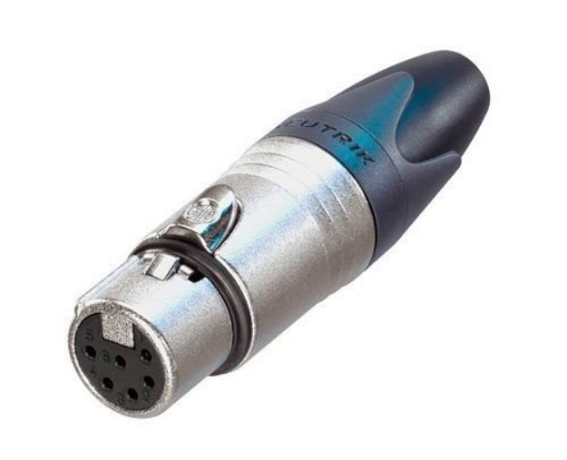 Picture of Neutrik  XLR Connector  6 Pin  Cord Plug  FEMALE