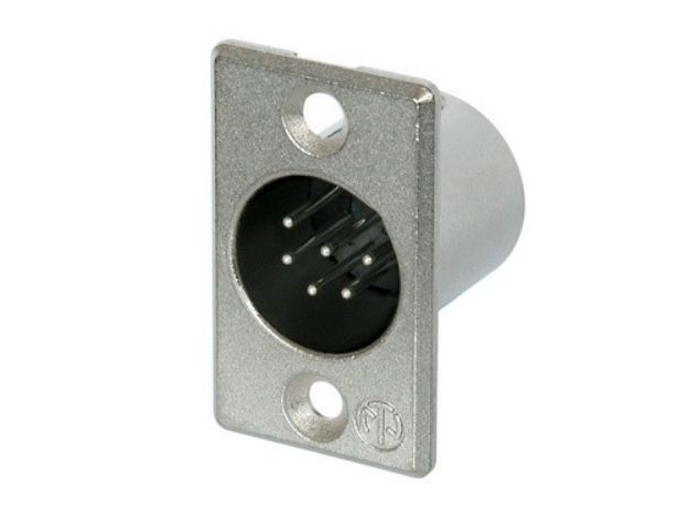 Picture of Neutrik  XLR Connector  6 Pin  Panel Mount  MALE