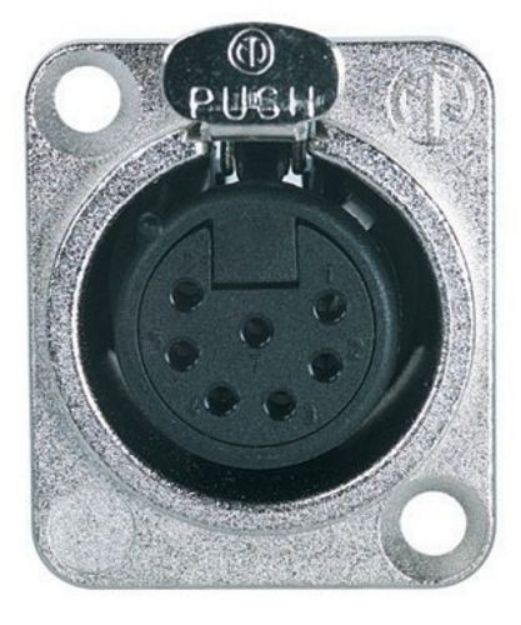 Picture of Neutrik  XLR Connector  7 Pin  Panel Mount  FEMALE