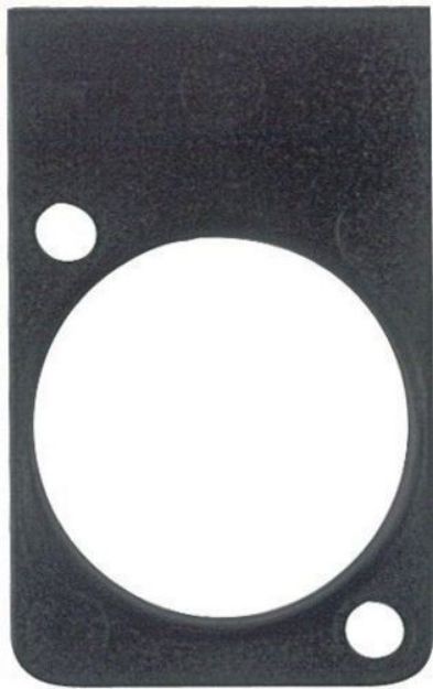 Picture of XLR Panel Mount Connector Label  Single Plate  BLANK