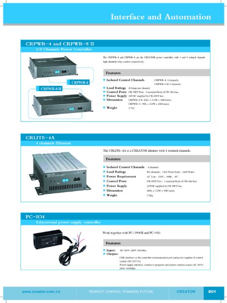 Picture of Creator AV Control System Dimmer 4 Channel