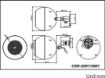 Picture of SHOW 100V Ball Speaker 6½" Bracket Mount 30W WHITE