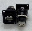 Picture of Switchcraft USB A to B Connector Panel Mount Feedthrough BLK