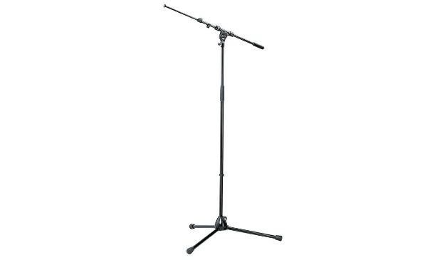 Picture of K&M Floor Mic Stand Tall+Boom 3/8" Thread BLACK