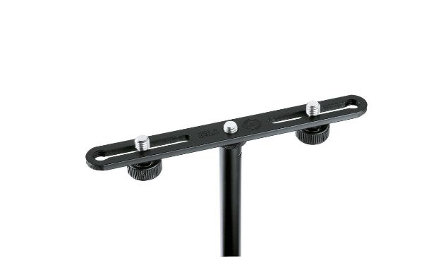 Picture of K&M Mic Stand Accessory T Bar for 2 Mics Adjustable